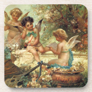 Musizierende Engel von Hans Zatzka, Victorian Fine Untersetzer