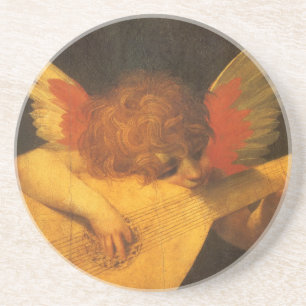 Musizierender Engel mit Laute von Rosso Fiorentino Untersetzer