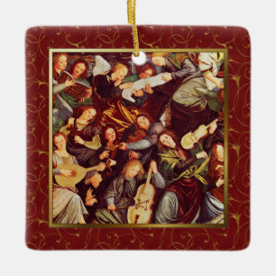 Musizierengel. Fine Art Christmas Geschenk Metal O Keramikornament