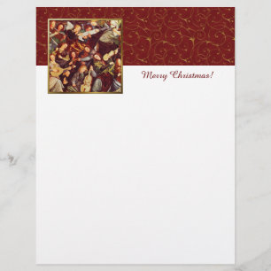Musizierengel. Fine Art Christmas Letterheads