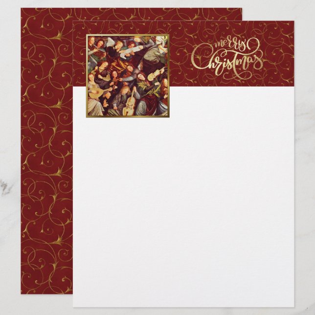 Musizierengel. Fine Art Christmas Letterheads (Vorne/Hinten)