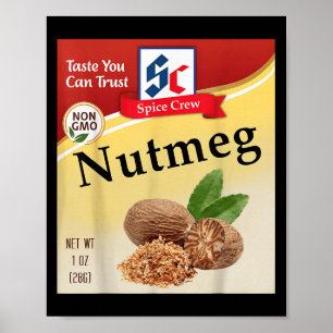 Muskatnuss Gewürz Kostüm Feiertag Sce Kostüme Grup Poster