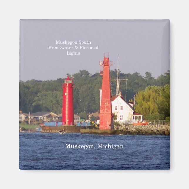 Muskegon-Eingangslichtmagnet Magnet (Vorne)