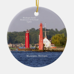 Muskegon Eintritt Lights-Ornamente Keramik Ornament