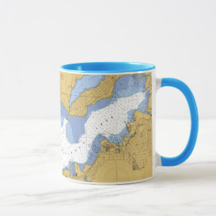Muskegon, MI-Seehafen-Diagramm Tasse