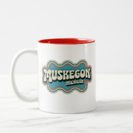 Muskegon Michigan 70er Retro Vintag Coffee Tasse