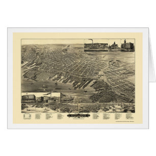 Muskegon, panoramische Karte MI - 1889