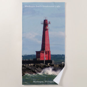 Muskegon South Breakwater Leichtes Strandtuch