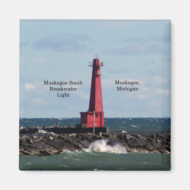 Muskegon South Breakwater Light Magnet (Vorne)