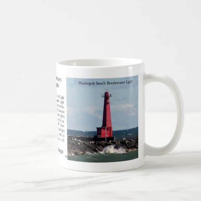 Muskegon South Pierhead & Breakwater Lights Tasse (Rechts)