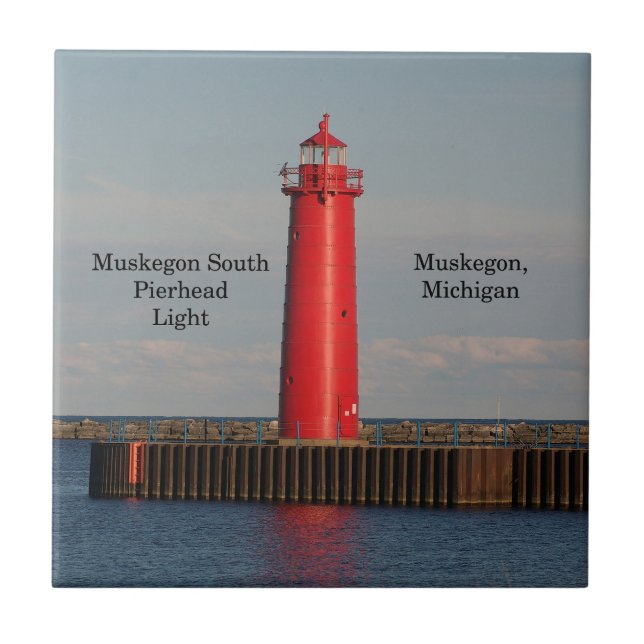 Muskegon South Pierhead Light Fliesen (Vorderseite)