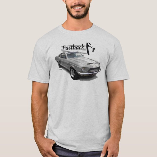 Muskel 1968 Mustangfastback-428 T-Shirt (Vorderseite)
