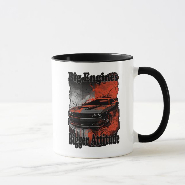 Muskel Auto Big Motors Größere Attitude Tasse (Rechts)