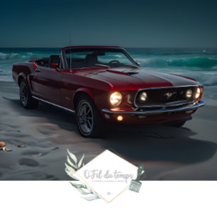 Muskel Car Beach Front decoupage Seidenpapier