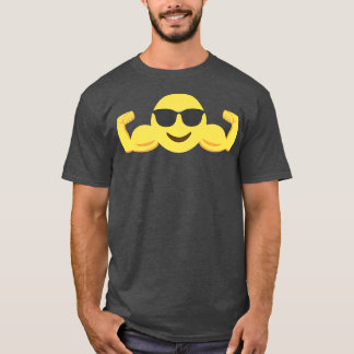 Muskel Emoticon mit Sonnenbrille Premium T-Shirt