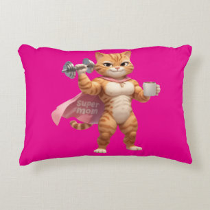 Muskel Gym Katze Wurfkissen – Lustige Fitness Deko Dekokissen