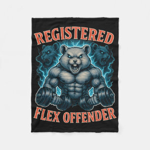 Muskel Hamster registrierter Flex Offender Funny G Fleecedecke