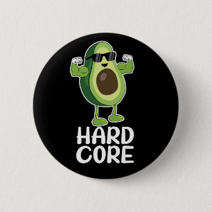 Muskel Hardcore Avocado Funny Button