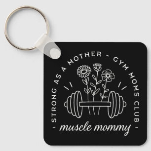 Muskel-Mami Fitnessstudio-Mama starke Mutter lusti Schlüsselanhänger