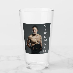 Muskel Man Strength Lift Weight Gym Workout Glas