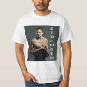 Muskel Man Strength Lift Weight Gym Workout T-Shirt