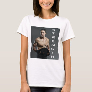 Muskel Man Strength Lift Weight Gym Workout T-Shirt