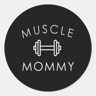 Muskel Mommy Gym Runder Aufkleber