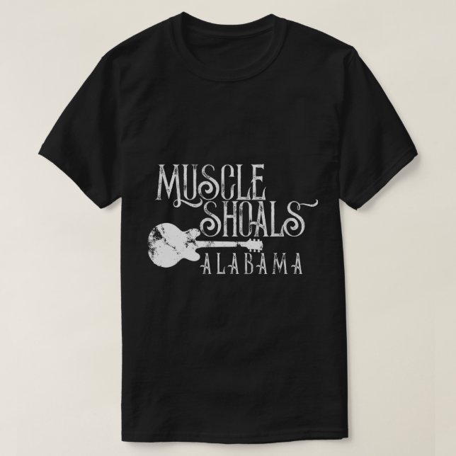Muskel Shows Alabama mit Gitarrensumpf Soul Musi T-Shirt (Design vorne)