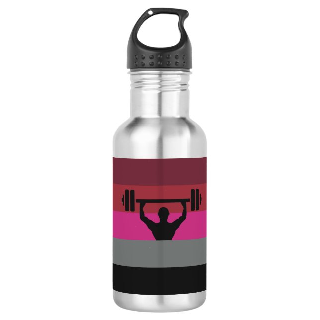 MUSKEL-STOLZ-FLAGGE TRINKFLASCHE (Vorderseite)