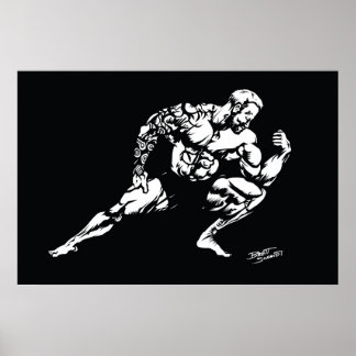 Muskel Tattoo Bodybuilder Poster