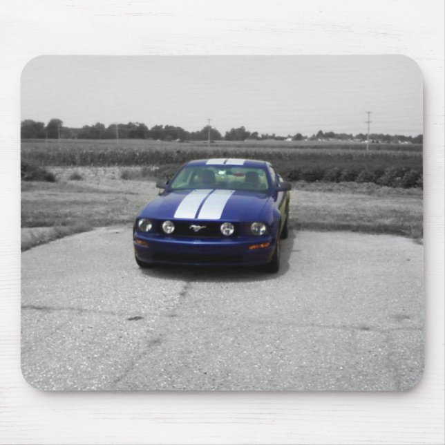 Muskelauto Blue Mousepad (Vorne)