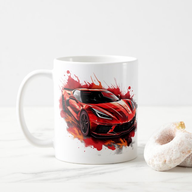 Muskelauto-Kaffeetasse Kaffeetasse (Mit Donut)