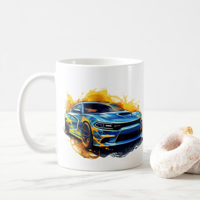 Muskelauto-Kaffeetasse Kaffeetasse (Mit Donut)
