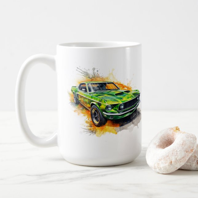 Muskelauto-Kaffeetasse Kaffeetasse (Mit Donut)