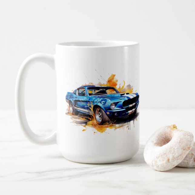 Muskelauto-Kaffeetasse Kaffeetasse (Mit Donut)