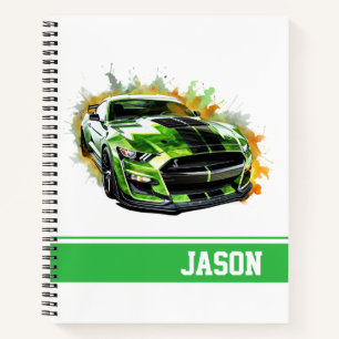 Muskelauto Notizbuch