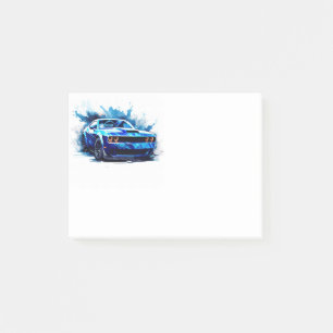Muskelauto post-it klebezettel