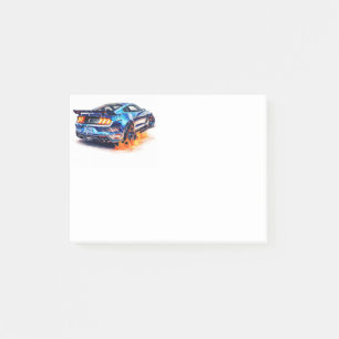 Muskelauto post-it klebezettel