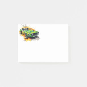 Muskelauto post-it klebezettel