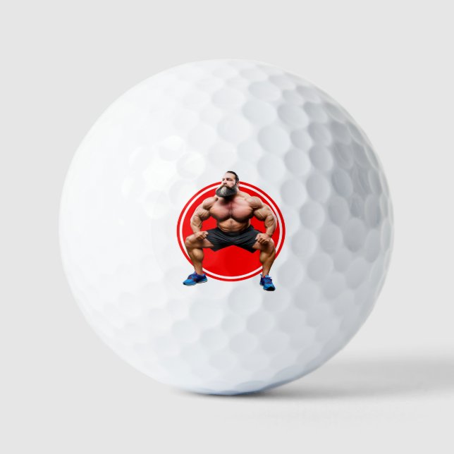 Muskelbär Golfball (Vorderseite)