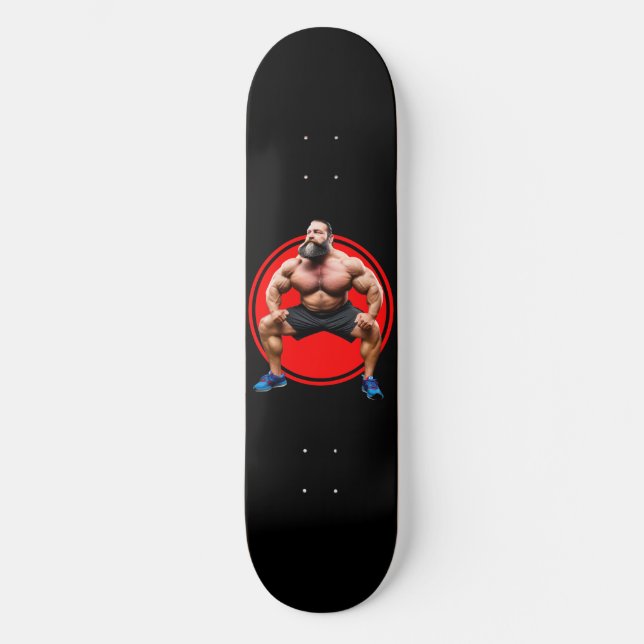 Muskelbär Skateboard (Vorderseite)