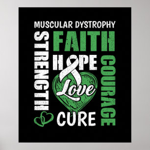 Muskeldystrophie Glaubensstärke Hope Liebe Courage Poster