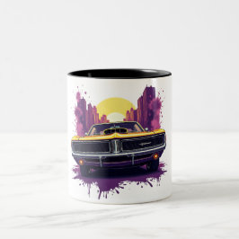 Muskelfahrzeug-Graffiti-Tasse Zweifarbige Tasse