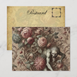 Muskelgedächtnis - gotische Viktorianische Blumenm Feiertagspostkarte