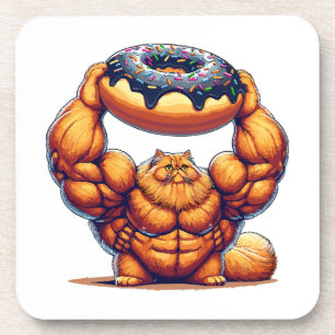 Muskelkater Heben Doughnut Getränkeuntersetzer