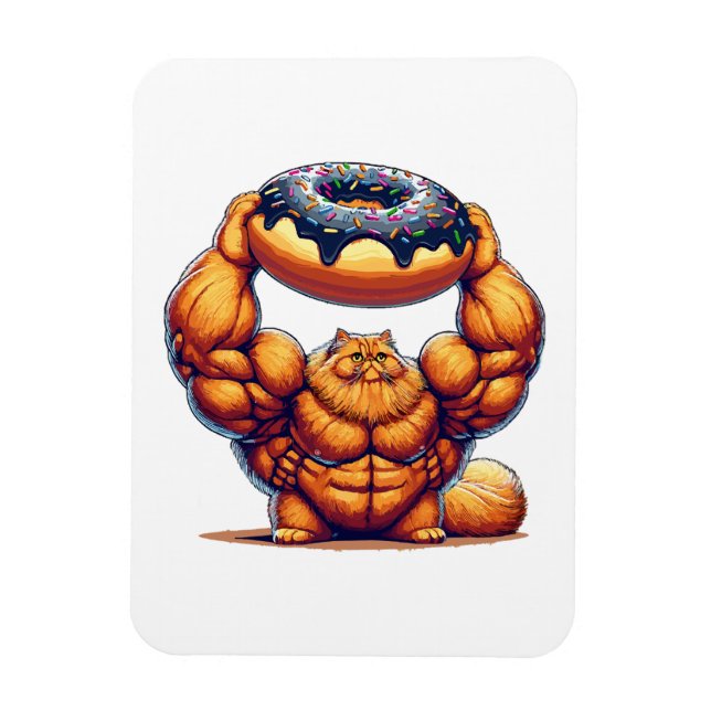 Muskelkater Heben Doughnut Magnet (Vertikal)