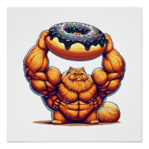 Muskelkater Heben Doughnut Poster