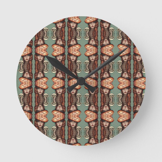 Muskelkater Runde Wanduhr (Vorderseite)
