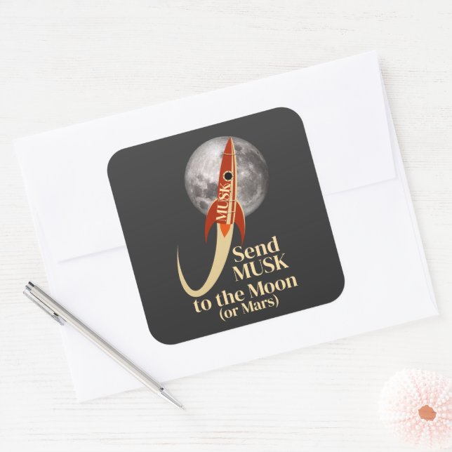 Muskelkleber Quadratischer Aufkleber (Umschlag)