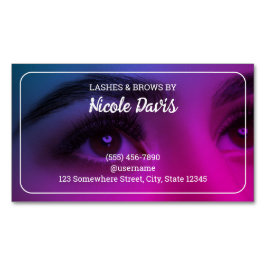 Muskelkrähe und Lashes Magnetische Visitenkarte